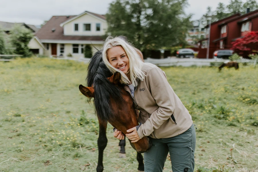 Ulrikke with a therapy pony