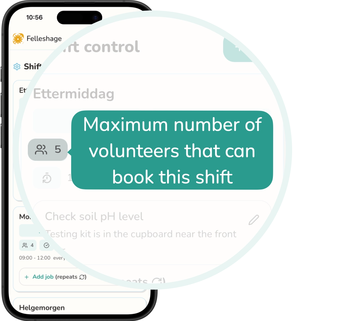 Setting volunteer limits
